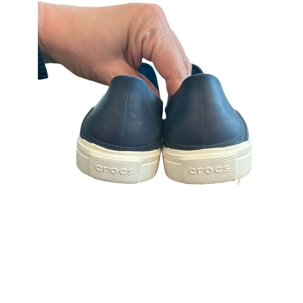 Iconic Crocs Little Kids Youth Navy Blue Rubber Holes Water Beach Junior sz 1